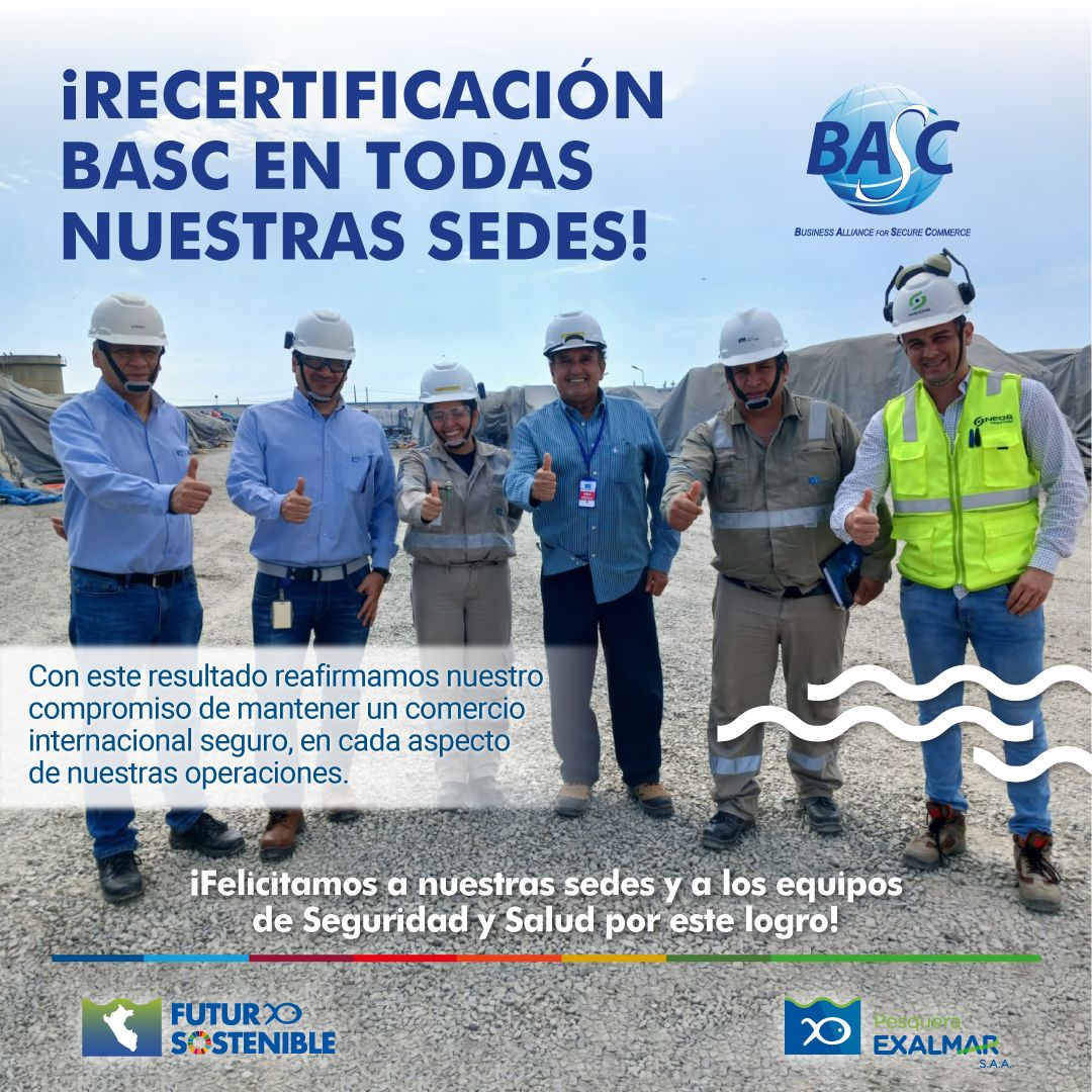¡Obtuvimos la recertificación {hashtag|#|BASC} en todas nuestras sedes!