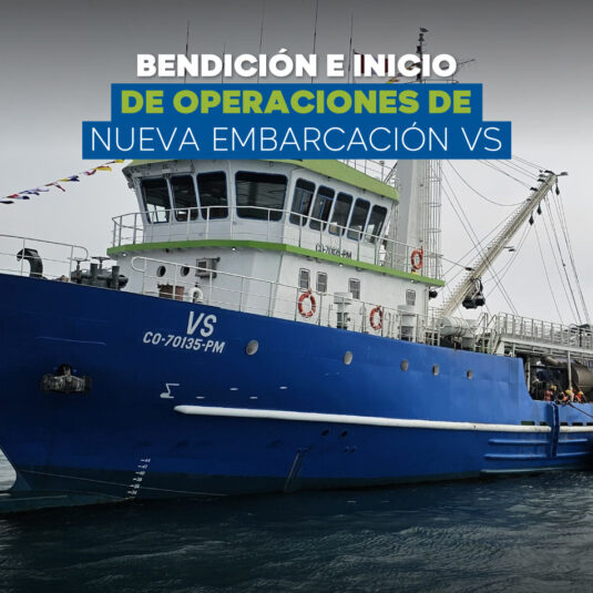 Celebramos la bendición de nuestra nueva embarcación pesquera VS que ya se encuentra surcando nuestro mar.