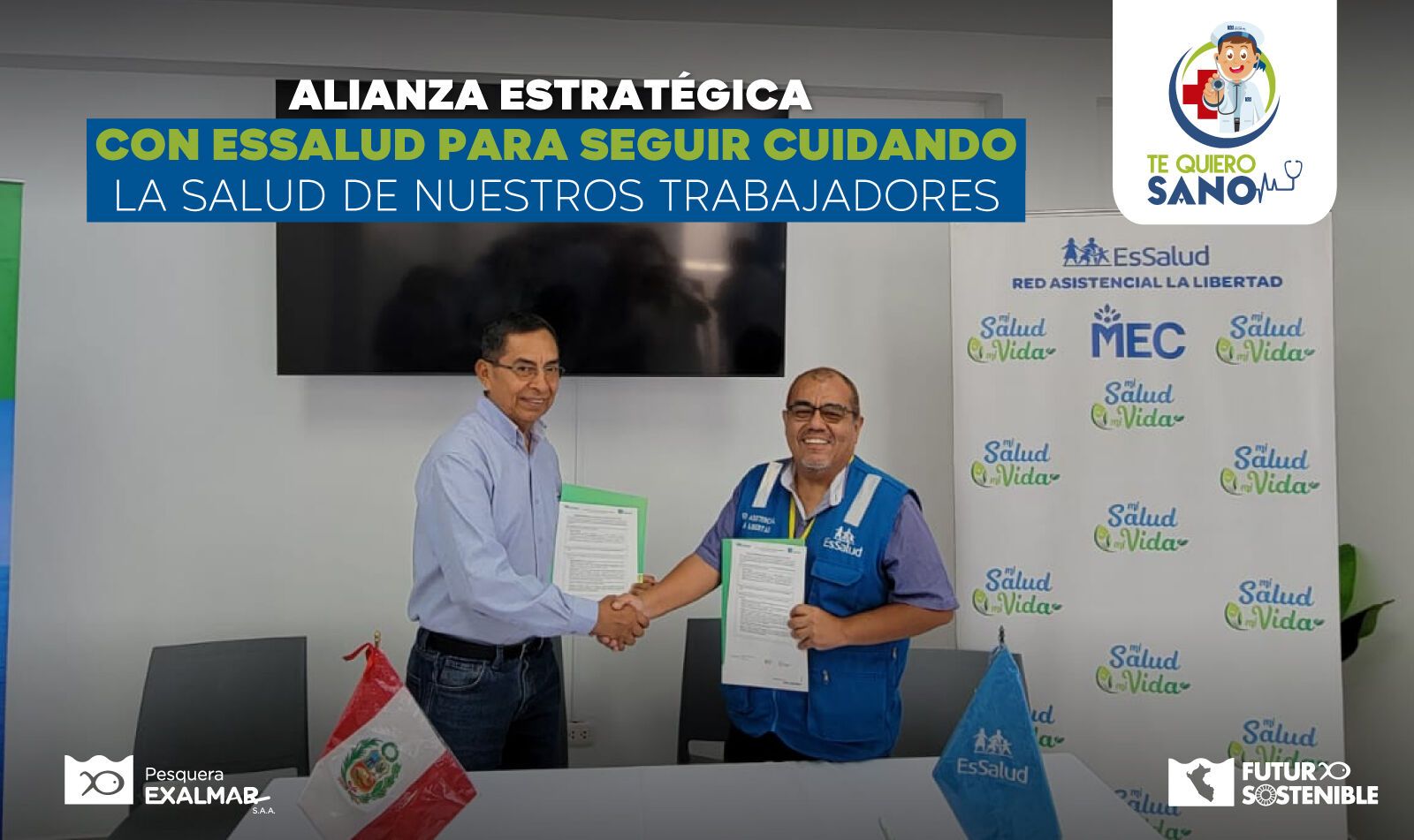 ¡Logramos obtener alianzas estratégicas con @[EsSalud](urn:li:organization:22288649), para seguir cuidando la salud de nuestros trabajadores!