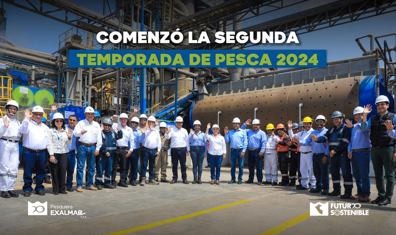 Con la presencia de la Presidenta de la República, Dina Boluarte, nuestra Planta Callao fue el escenario de la ceremonia de inauguración de la segunda temporada de pesca del 2024, realizando la primera descarga de anchoveta