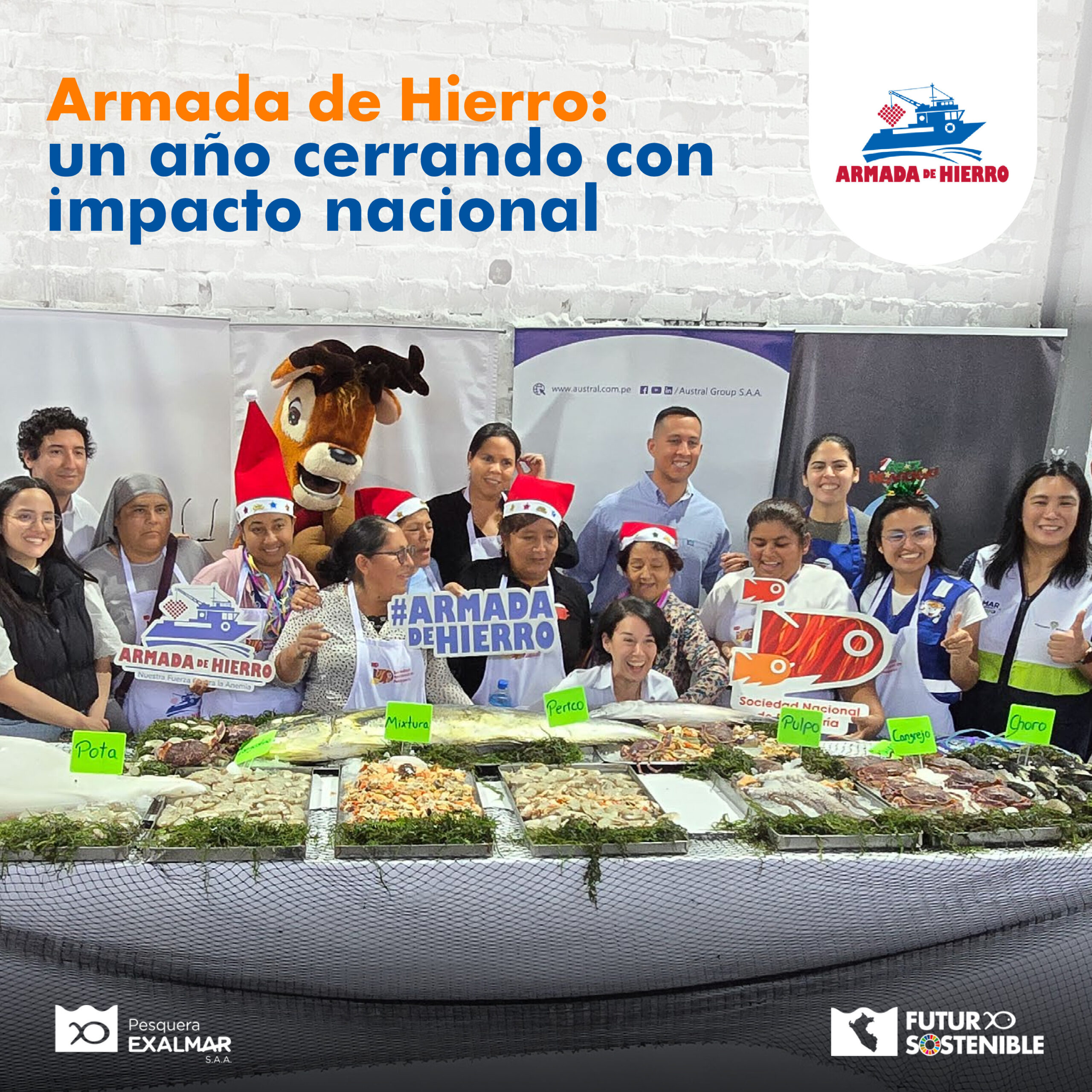 Armada de Hierro: cerramos el 2025 llevando nutrición a más familias
En Radio Exitosa se realizó la última edición del Programa Armada de Hierro 2025, junto a más de 200 representantes de Ollas Comunes y Comedores Populares