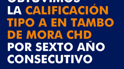 Nuestra planta Tambo de Mora CHD obtuvo la calificación Planta Tipo