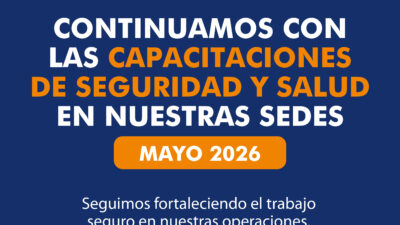 Seguimos promoviendo una cultura de prevención y cuidado a través de capacitaciones y entrenamientos realizados en nuestras plantas y embarcaciones.