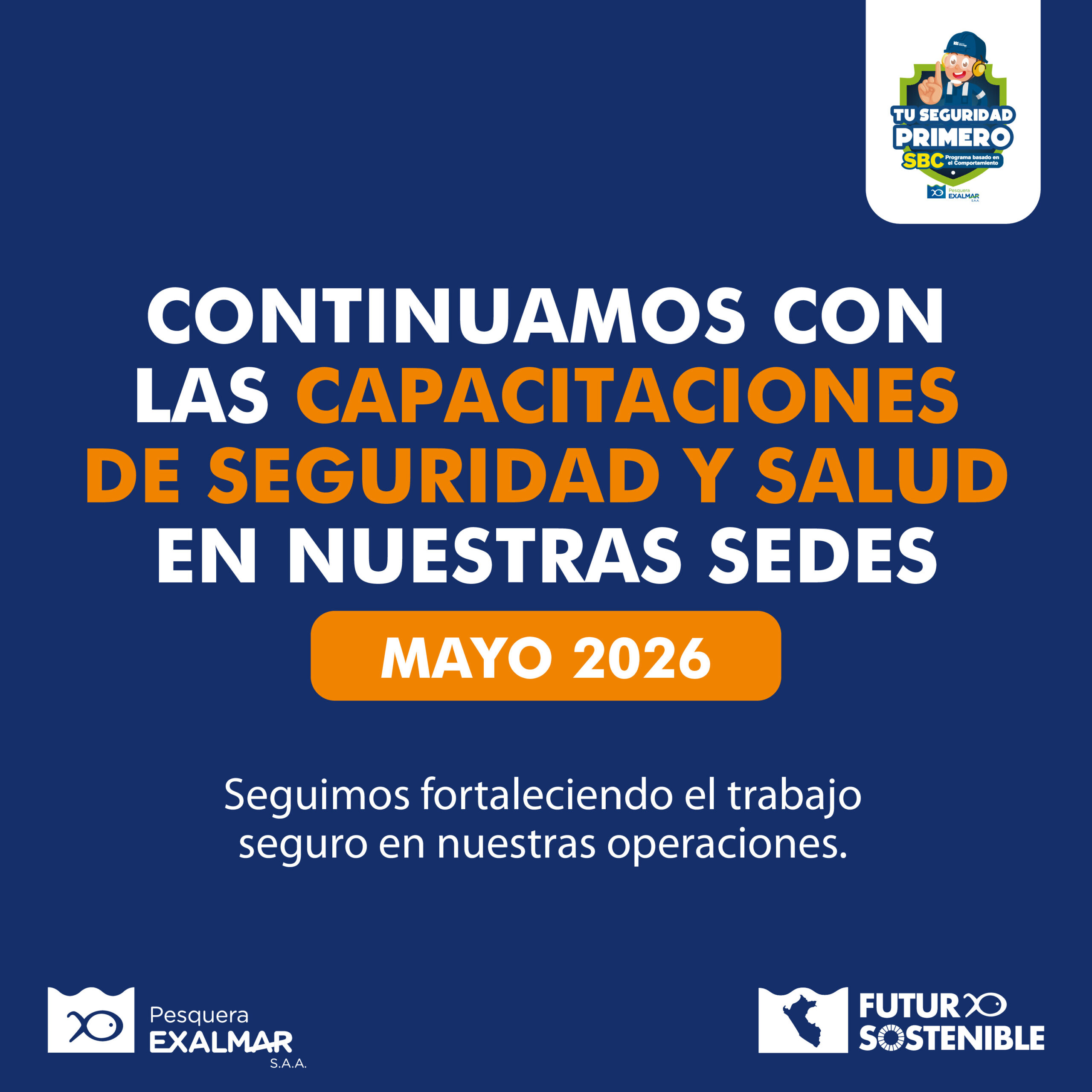 Seguimos promoviendo una cultura de prevención y cuidado a través de capacitaciones y entrenamientos realizados en nuestras plantas y embarcaciones.