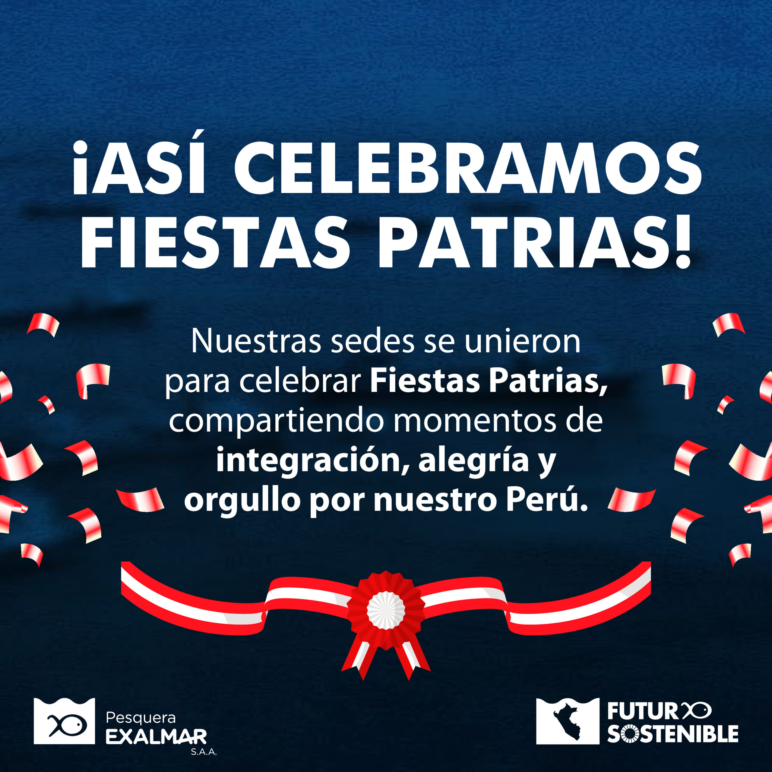 En Exalmar celebramos las Fiestas Patrias con actividades especiales en nuestras diferentes sedes, donde los trabajadores compartieron momentos de integración, alegría y orgullo por nuestro país.