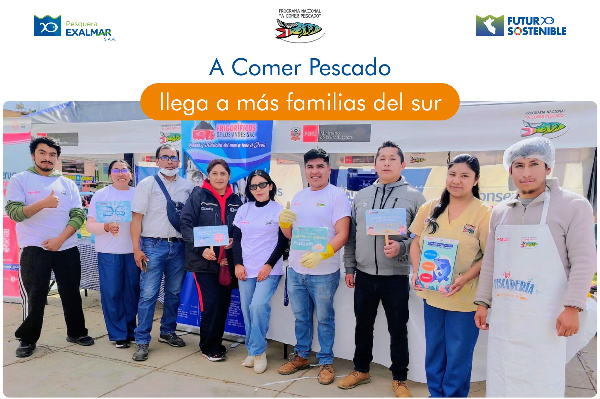 A Comer Pescado llega a más de 15,000 familias del sur del país