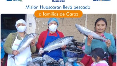 Misión Huascarán llega con pescado a Caraz