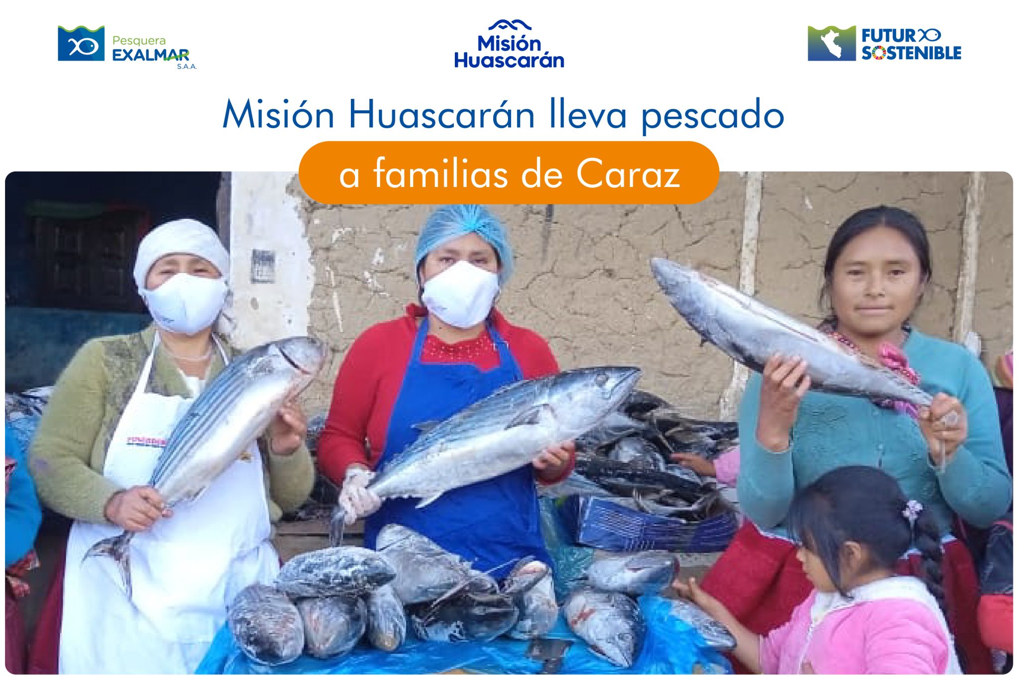 Misión Huascarán llega con pescado a Caraz