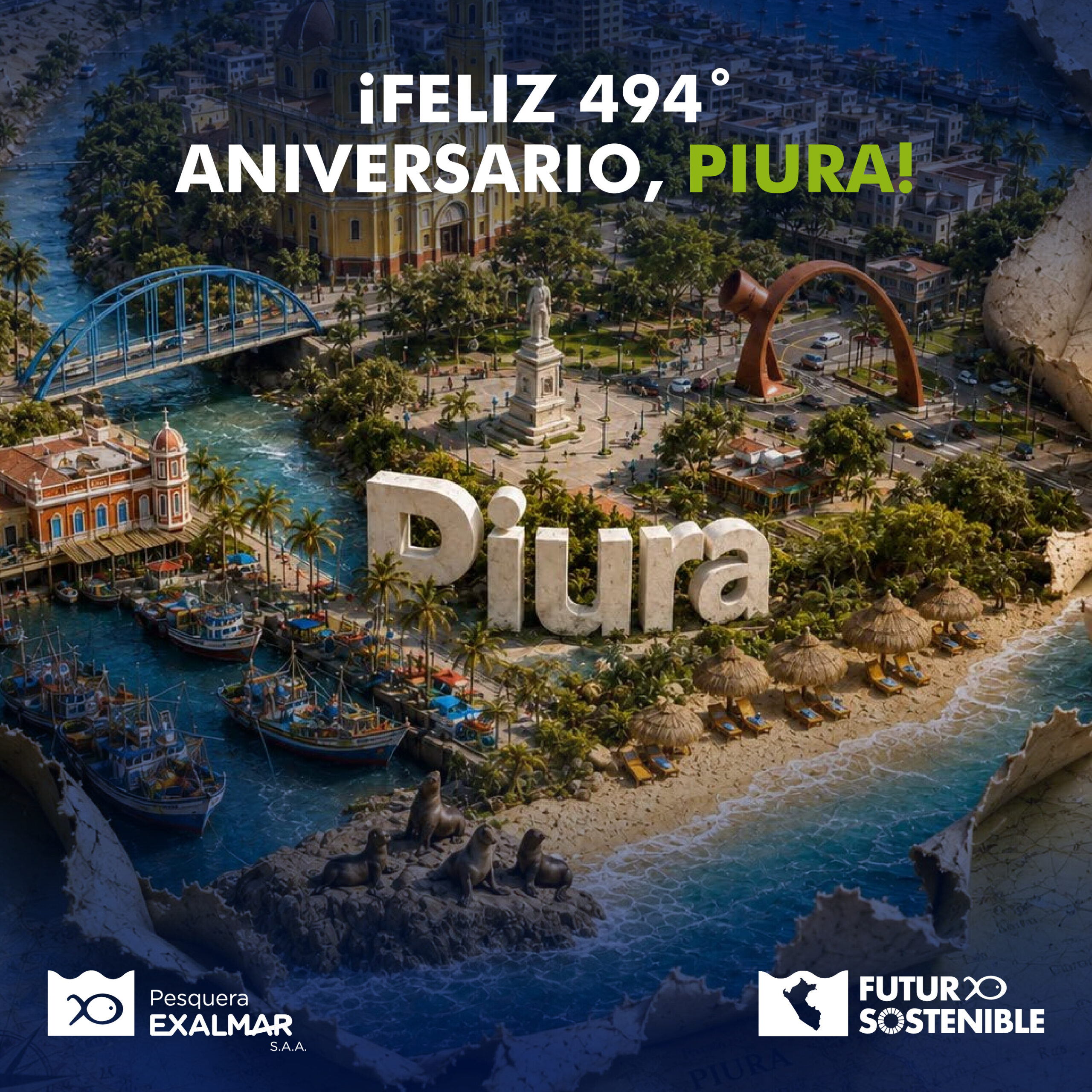 Celebramos los 494 años de Piura, una tierra de historia, tradición y energía que impulsa con orgullo el crecimiento y desarrollo del norte del país.