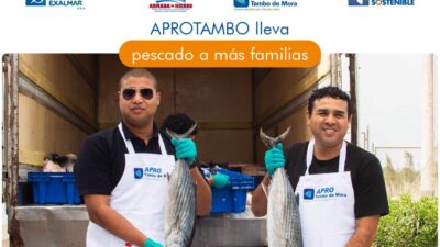 APROTAMBO lleva pescado a familias de Tambo de Mora