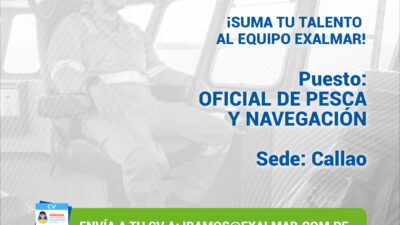 ¡Esta es tu oportunidad para unirte al equipo de Exalmar!